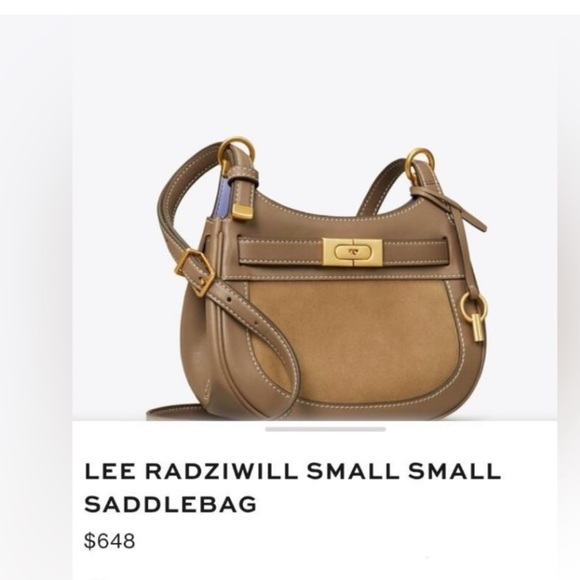 New, lee radziwill suede frame small saddlebag  (clam shell color) - Picture 14 of 17